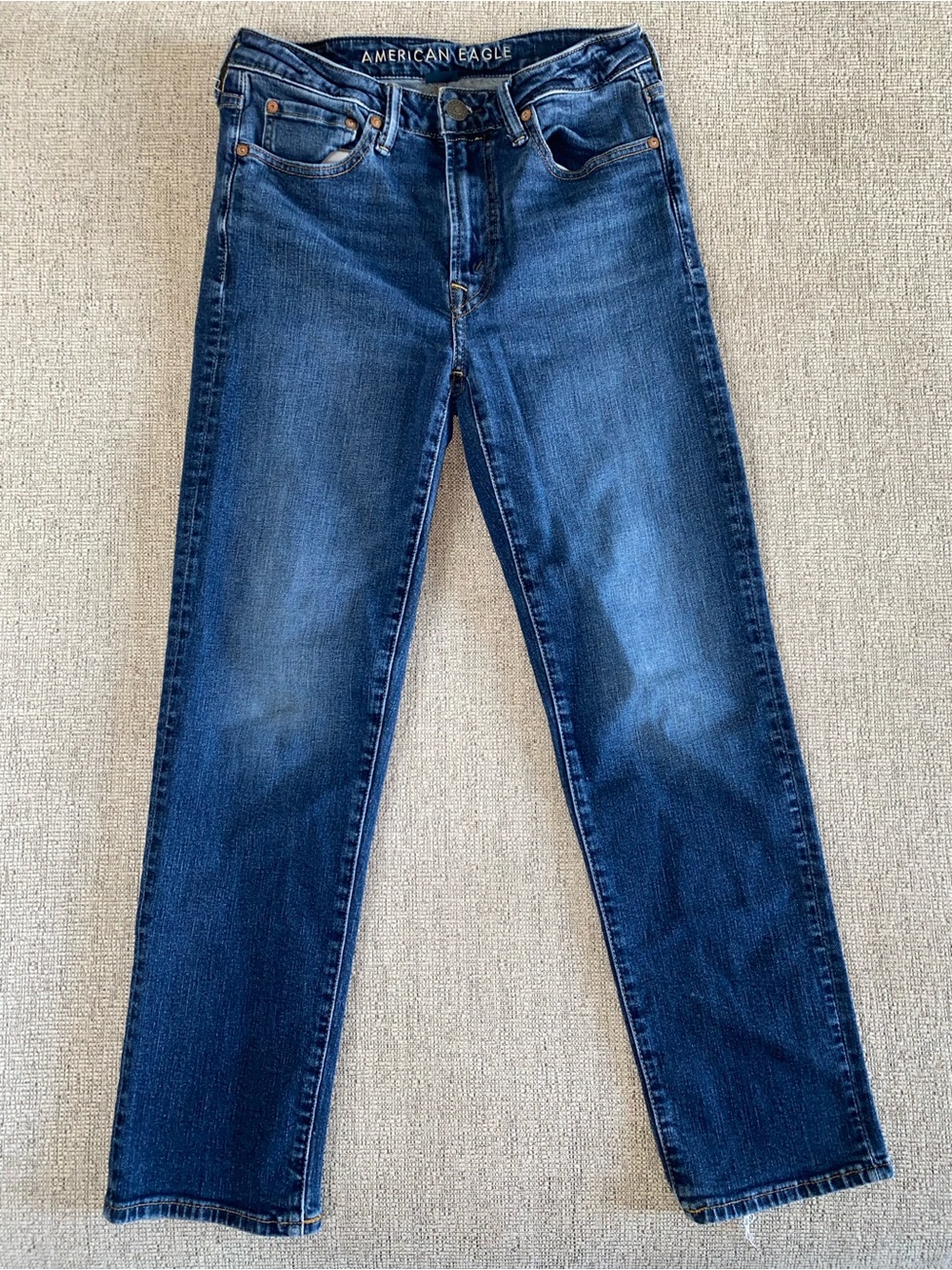 American Eagle Outfitters Men's Medium Dark Blue Slim Straight Jeans